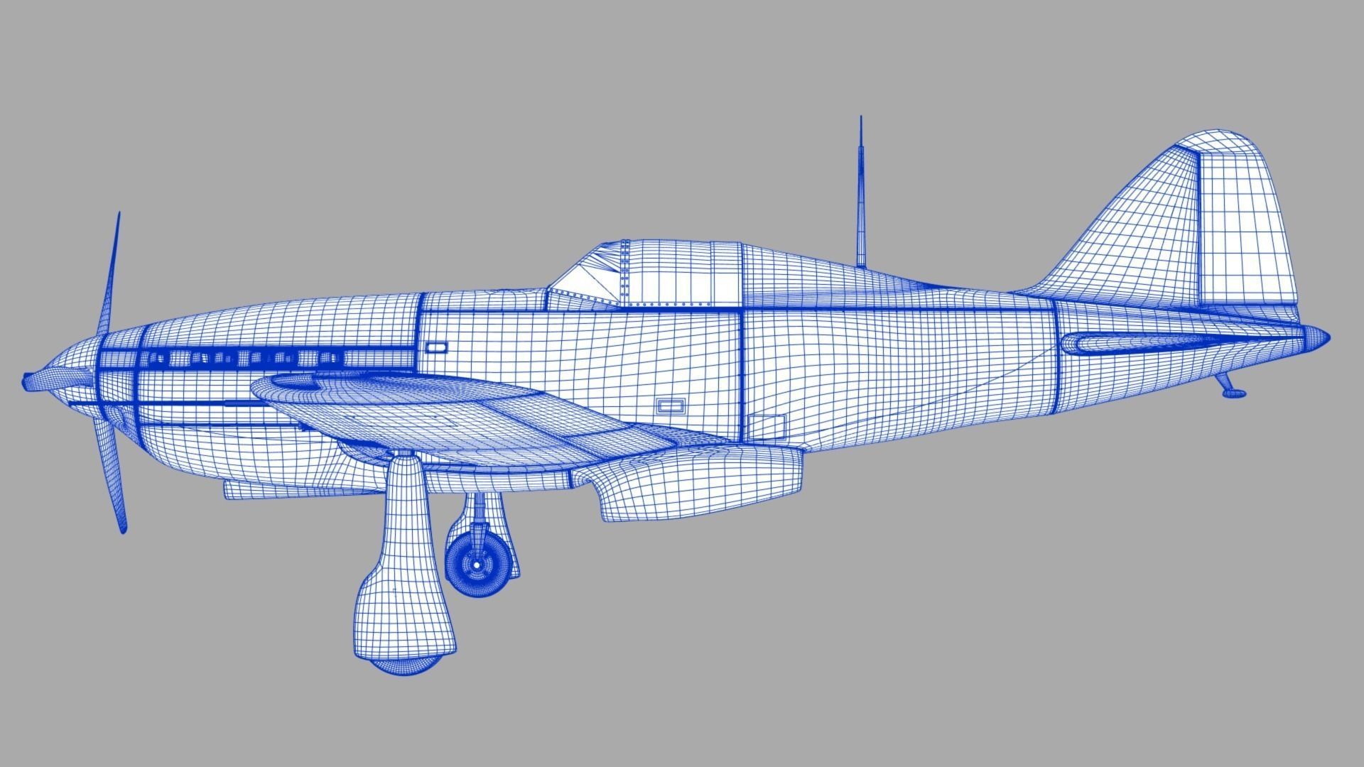 VG33 fighter Free low-poly 3D model_24