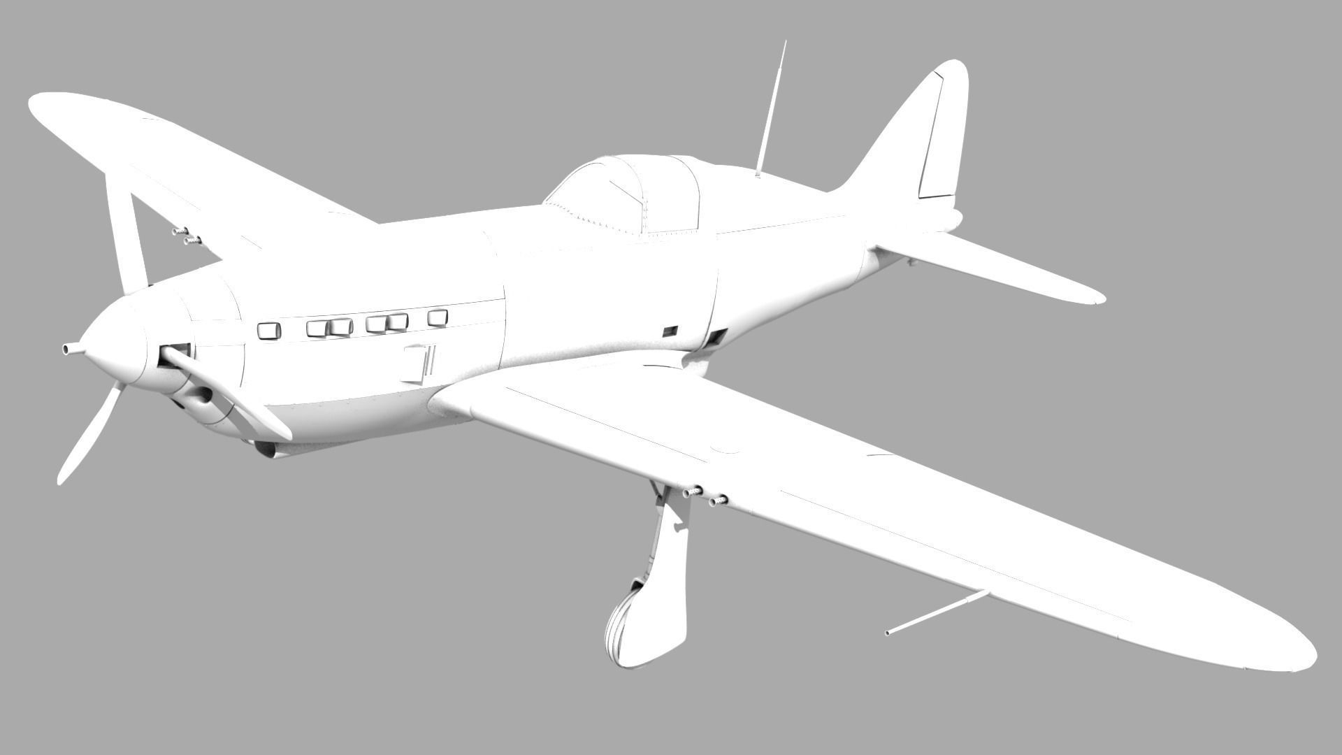 VG33 fighter Free low-poly 3D model_13