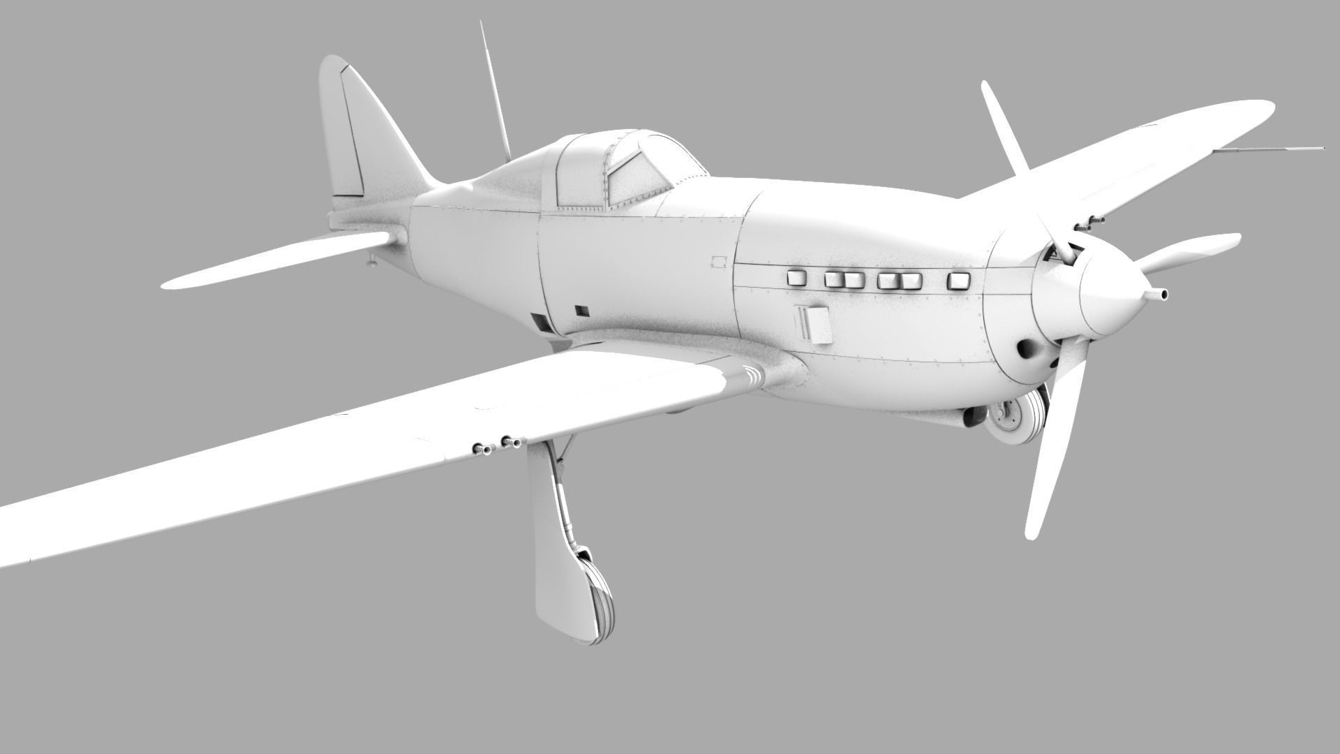 VG33 fighter Free low-poly 3D model_15