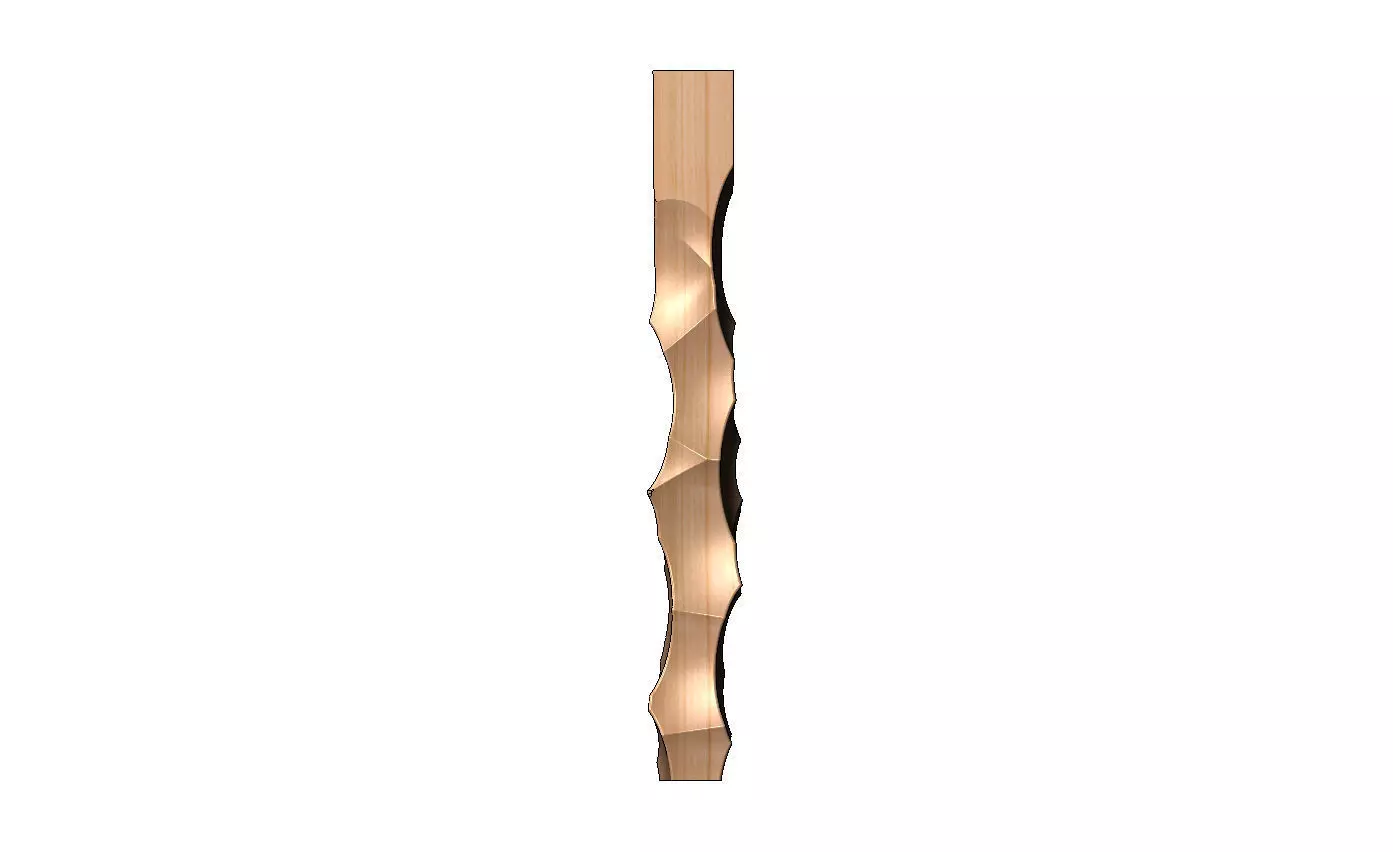 Square faceted hammered texture furniture table leg N01 3D print model_10