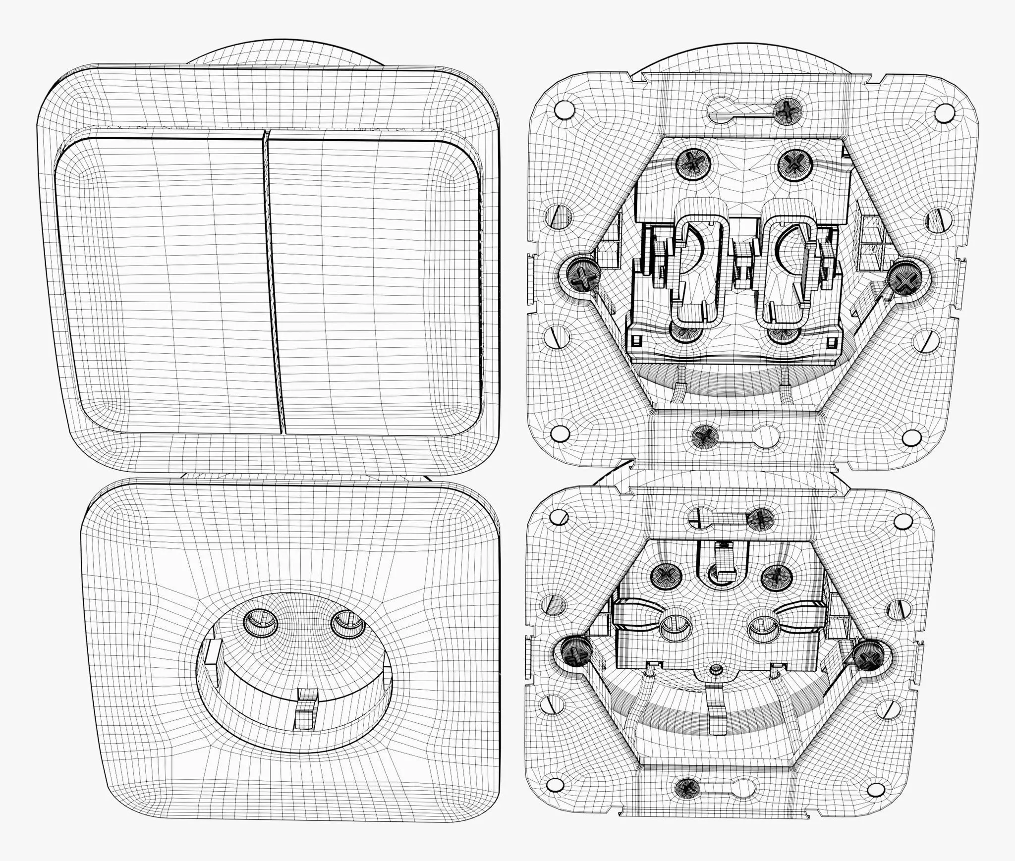 Electrical Socket and Light Switch with Disassembled M1 3D model_9