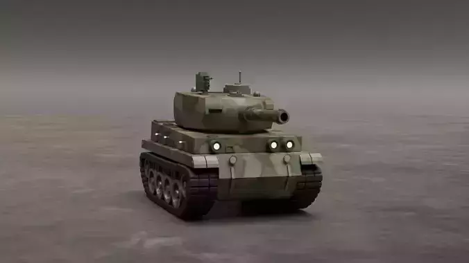 3D Stylized game tank 