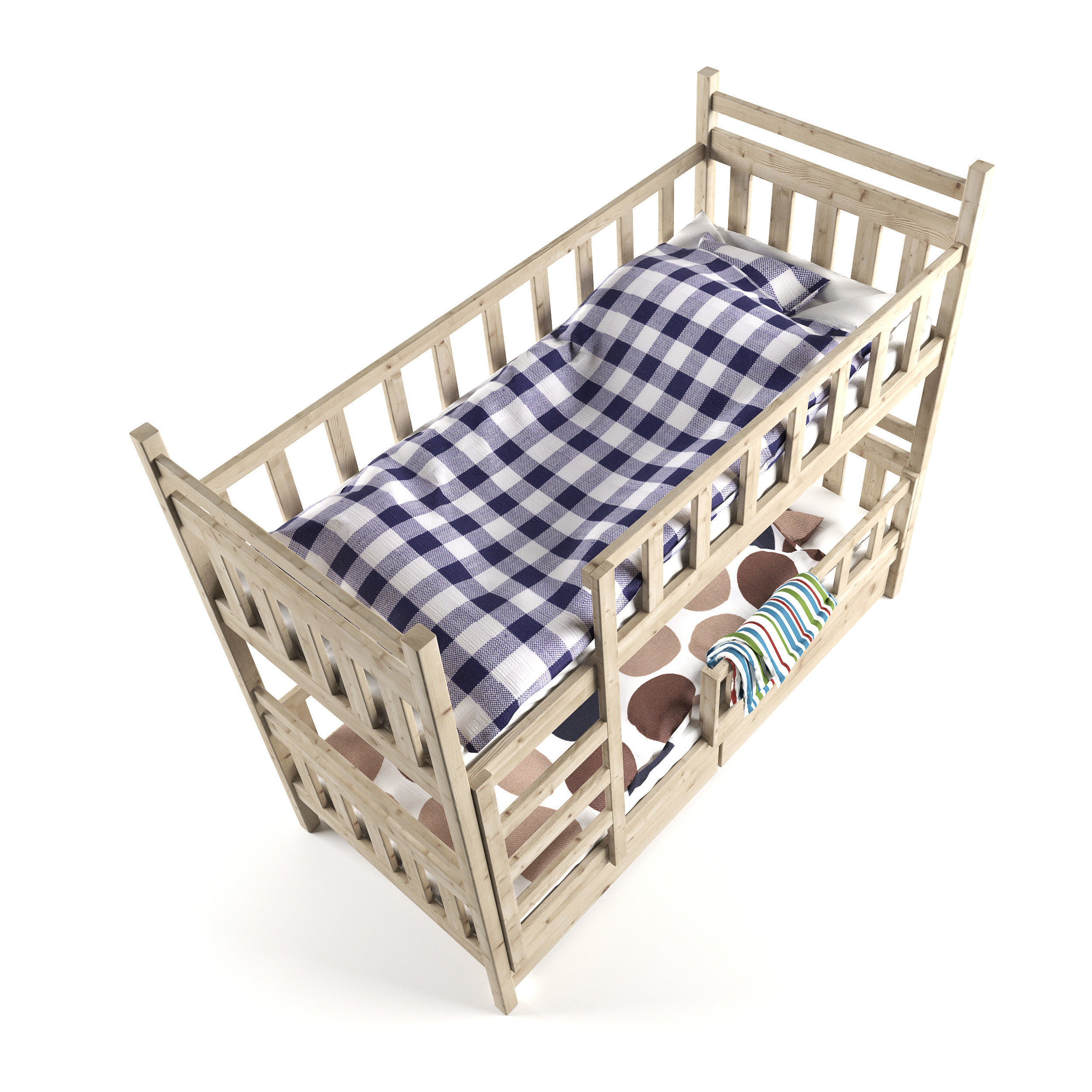 Bunk Bed 05 Free 3D model_3