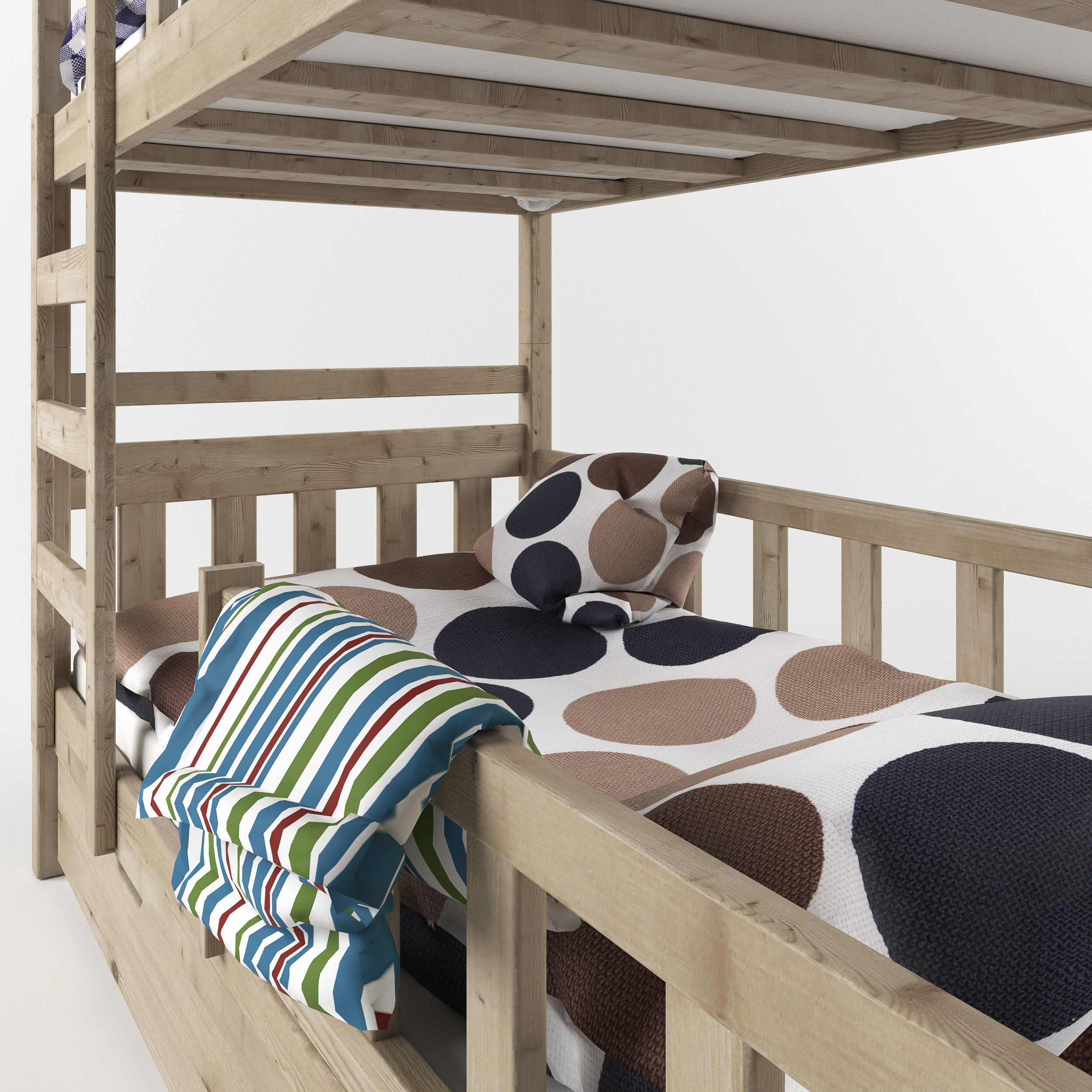 Bunk Bed 05 Free 3D model_4