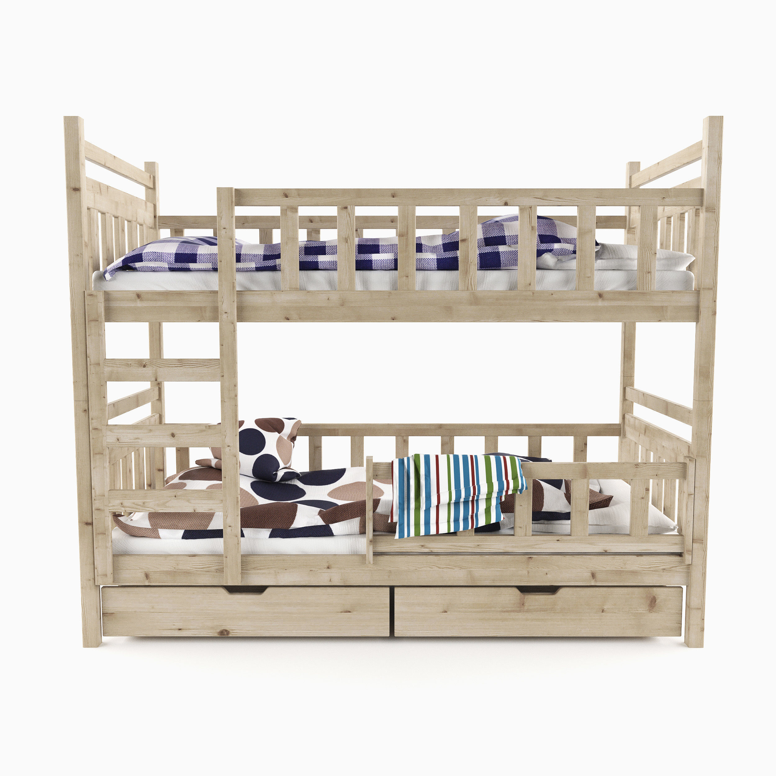 Bunk Bed 05 Free 3D model_1