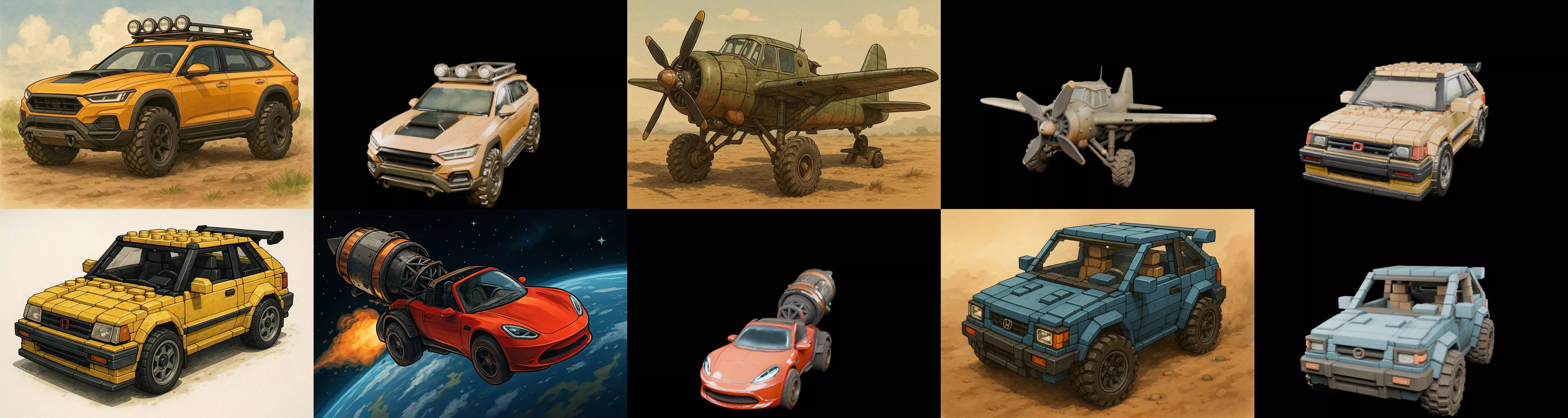 All terrain Cars bundle 19 pack 100 glb 3D model_19