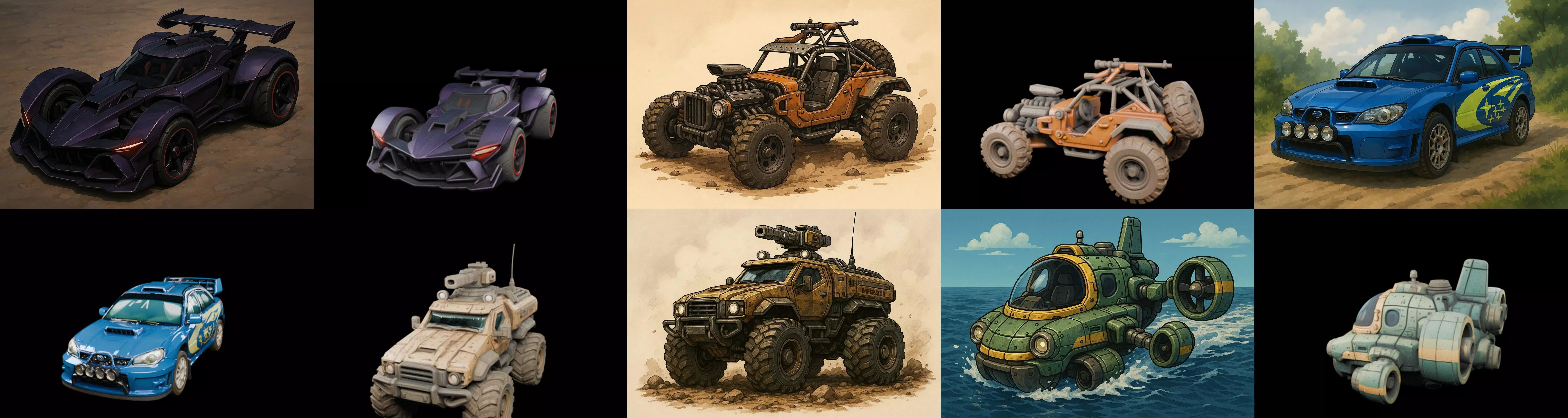 All terrain Cars bundle 19 pack 100 glb 3D model_7