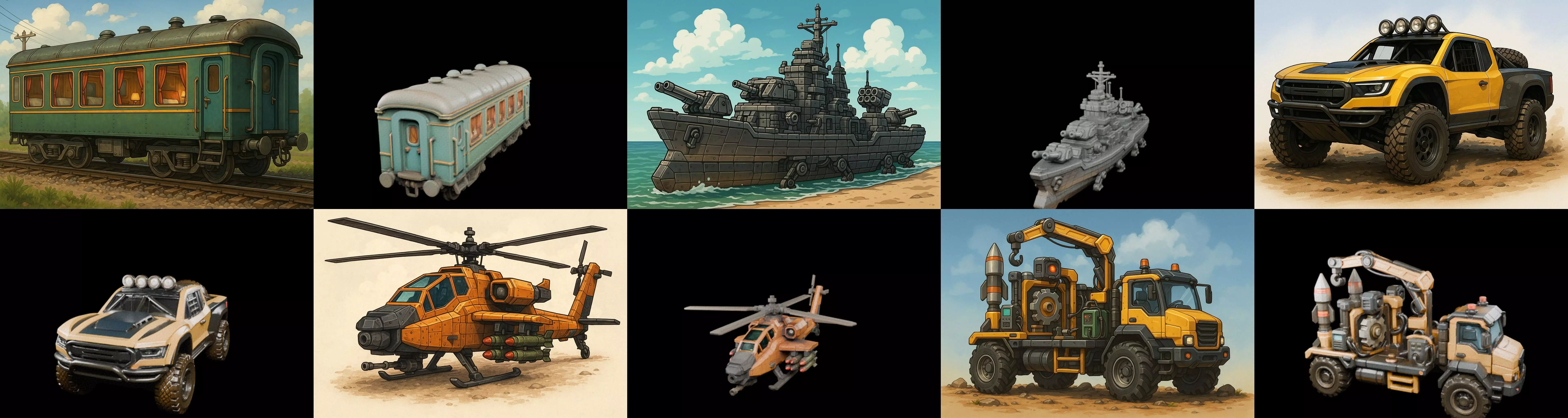 All terrain Cars bundle 19 pack 100 glb 3D model_17