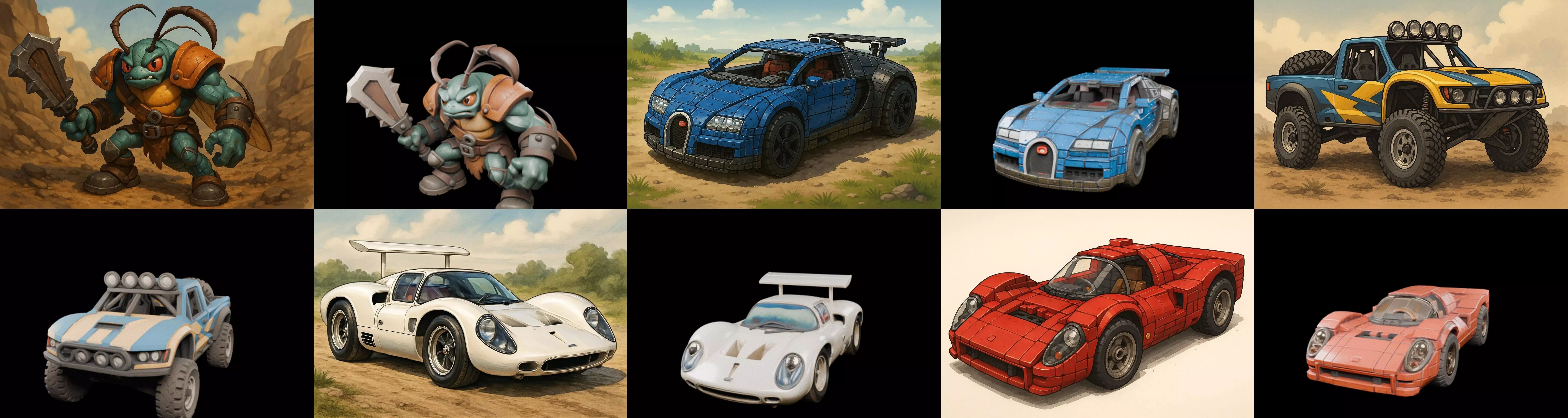 All terrain Cars bundle 19 pack 100 glb 3D model_15