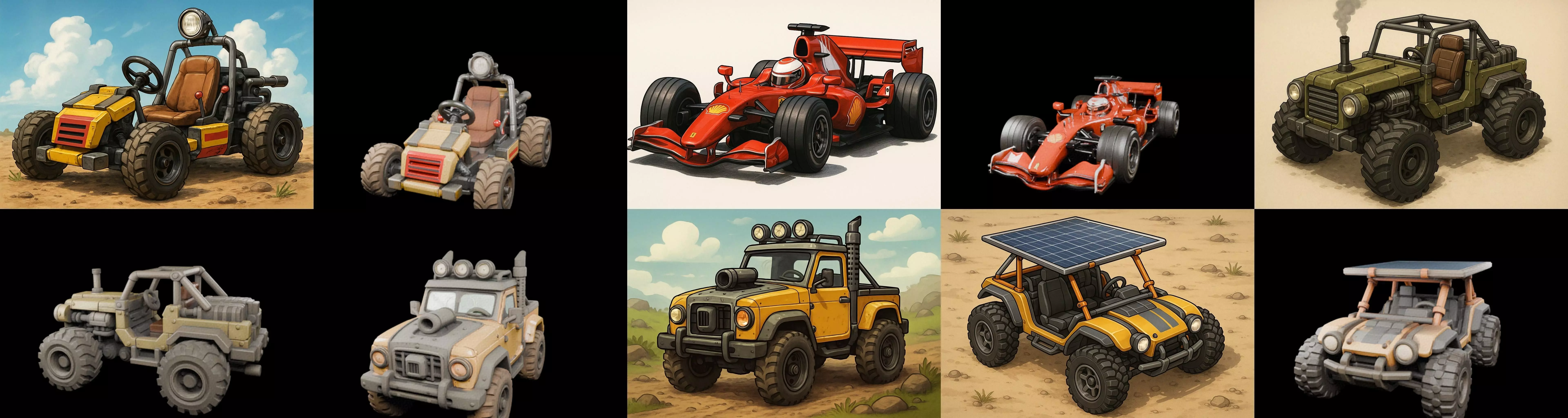 All terrain Cars bundle 19 pack 100 glb 3D model_5