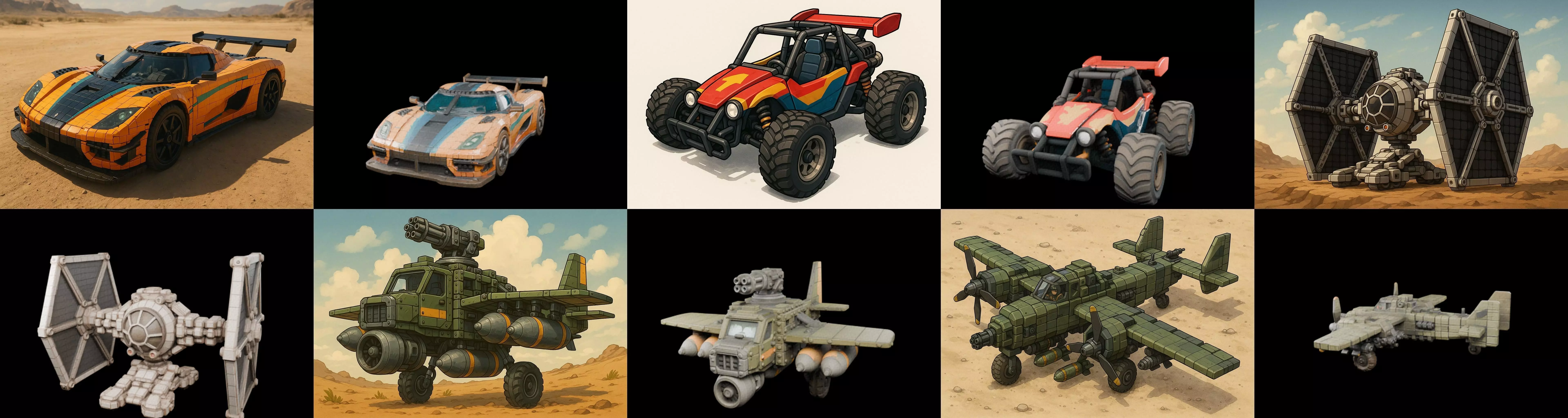 All terrain Cars bundle 19 pack 100 glb 3D model_0