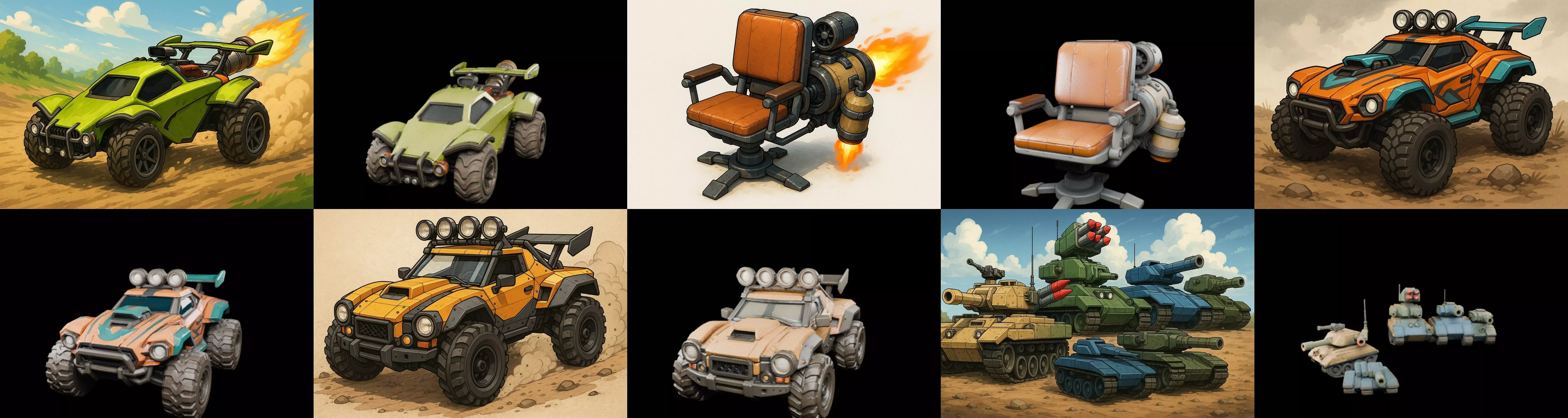 All terrain Cars bundle 19 pack 100 glb 3D model_13