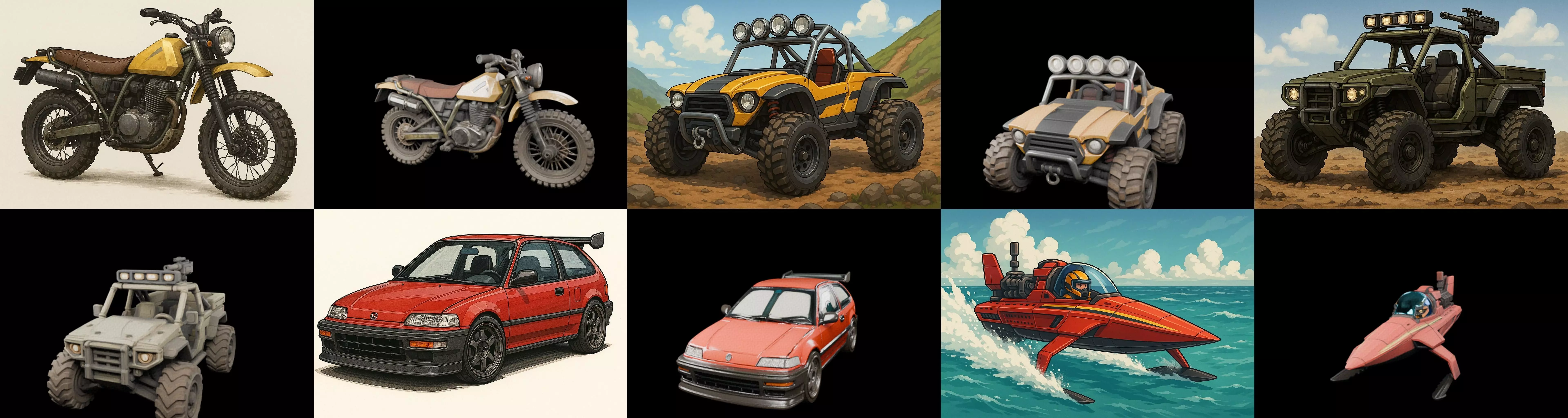 All terrain Cars bundle 19 pack 100 glb 3D model_8