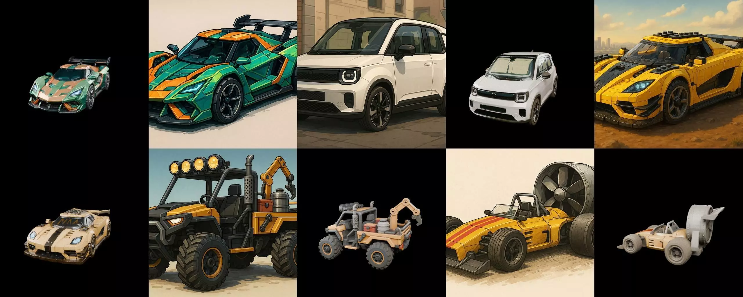 All terrain Cars bundle 19 pack 100 glb 3D model_3