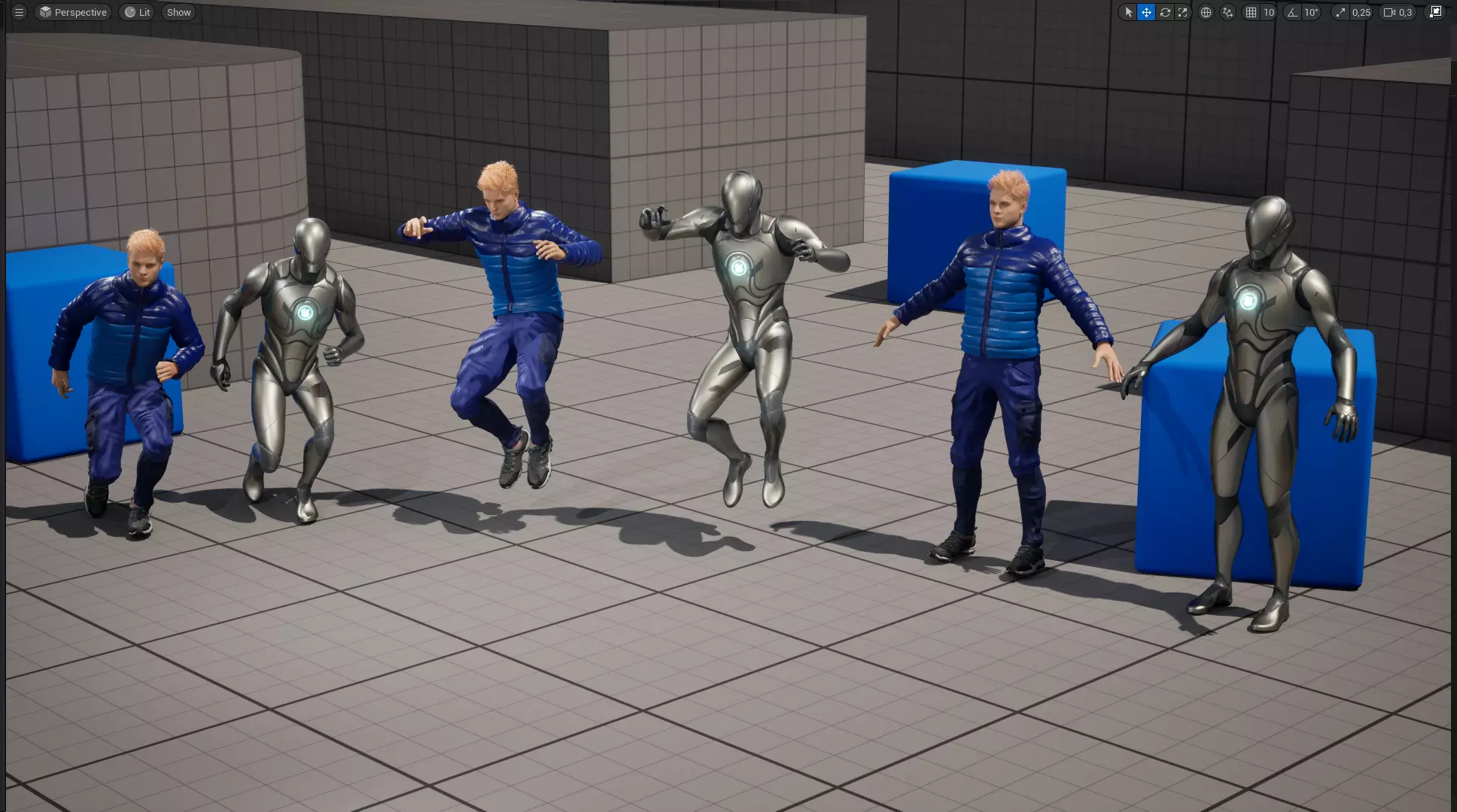 Realistic Blond Man 3D Model with Winter Jacket Rigged Outdoor Low-poly 3D model_21