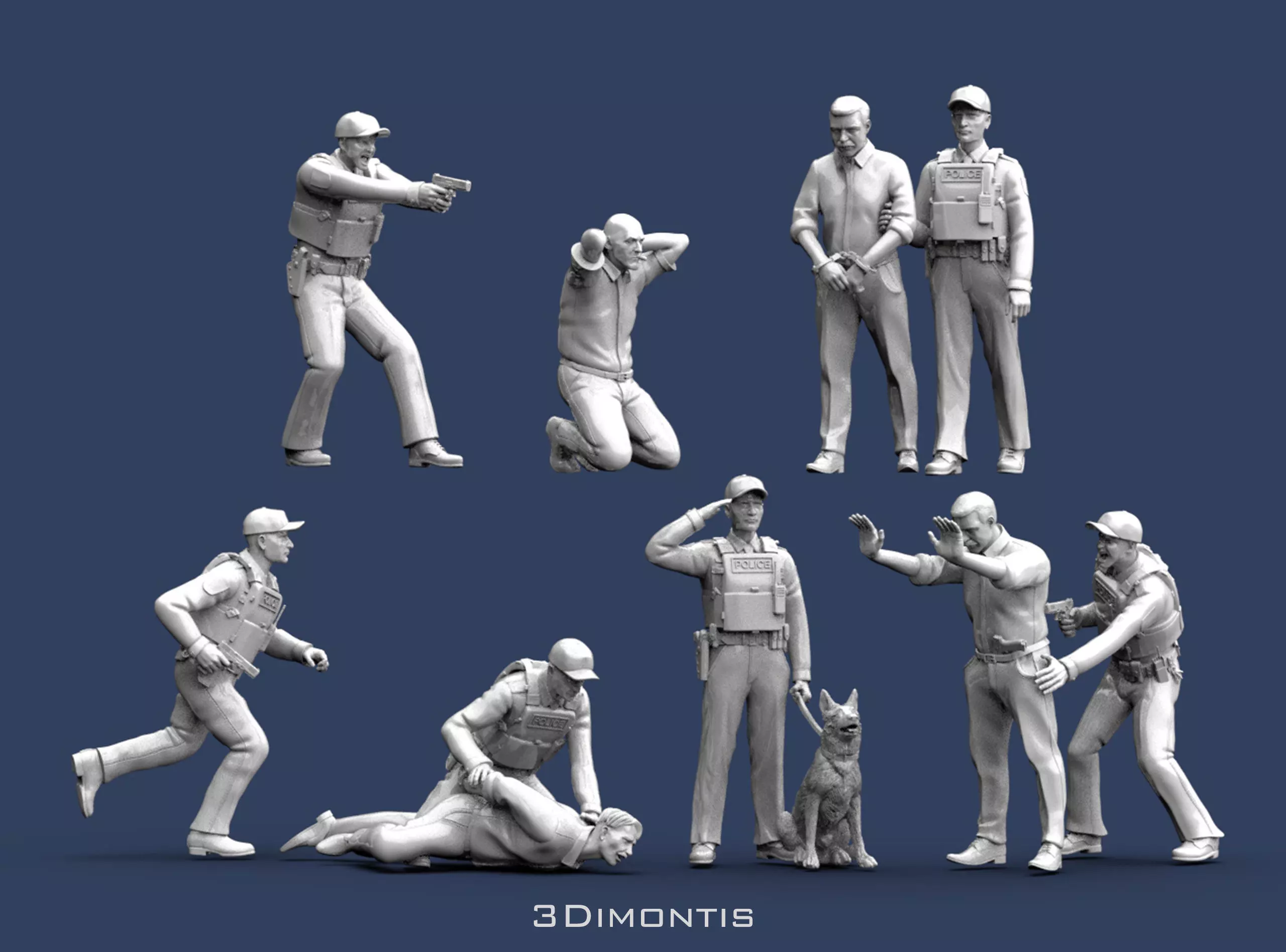 POLICE BANDITS ARREST 3D print model