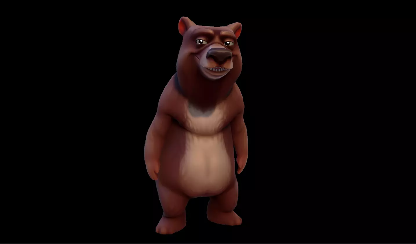 Forest Friends Animated High Quality Low-poly 3D model_5