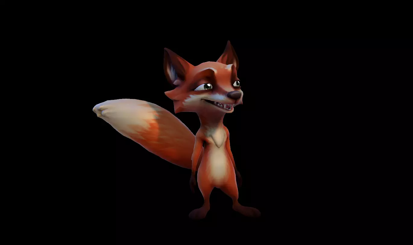 Forest Friends Animated High Quality Low-poly 3D model_2