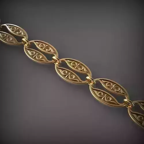 Designer Unique Unisex Cuban Chain With 3DM STL OBJ FBX Files