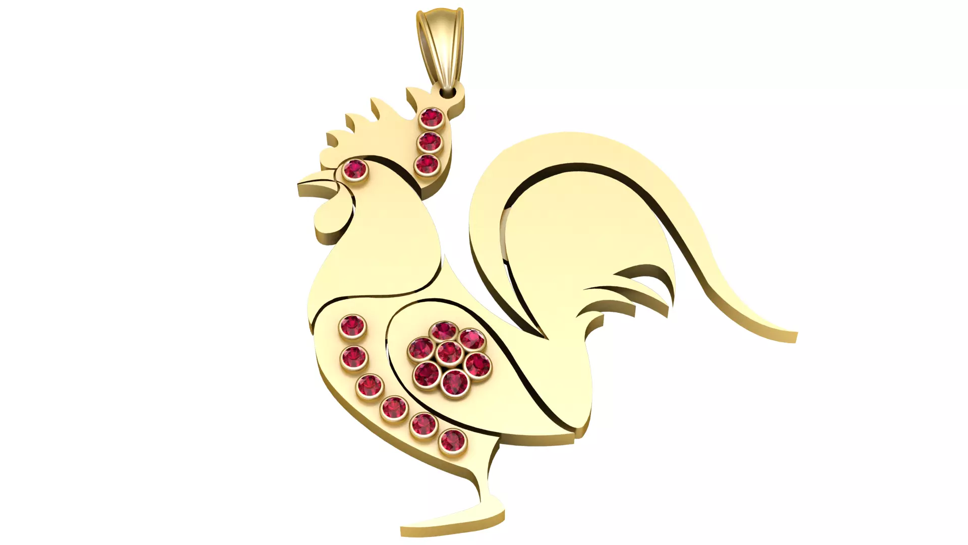 HEN GOLD PENDANT 3D print model