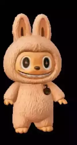 cute peach  pastel bunny 3D printable model 