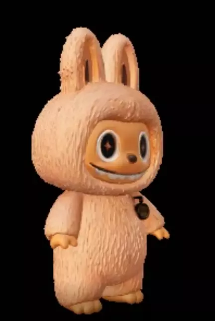 cute peach  pastel bunny 3D printable model  3D print model_1