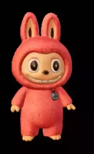 cute red  bunny 3D printable model 