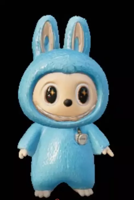 3D blue bunny 3D printable model 3D print model