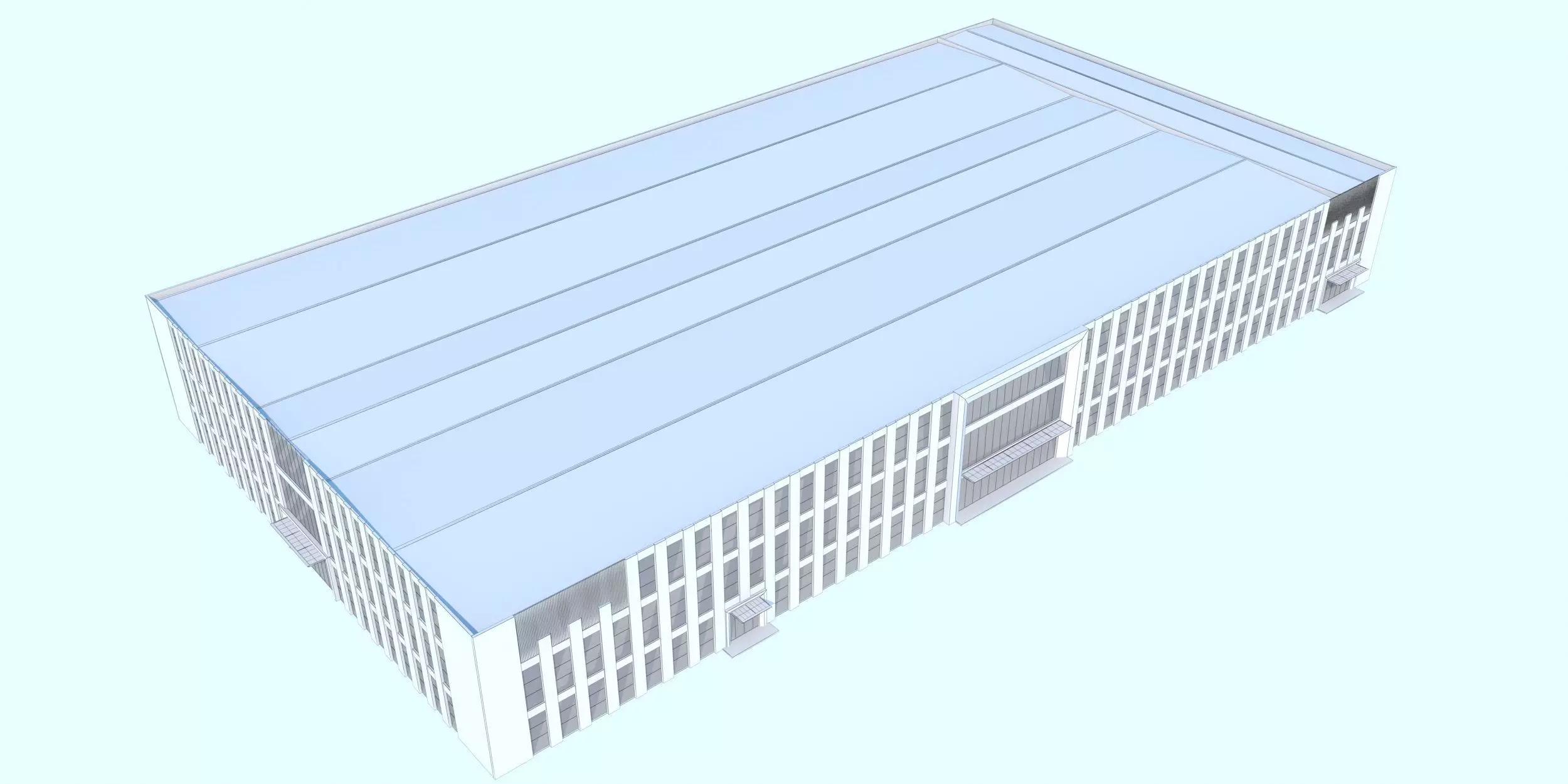 Industrial Building Factory 3D model_9