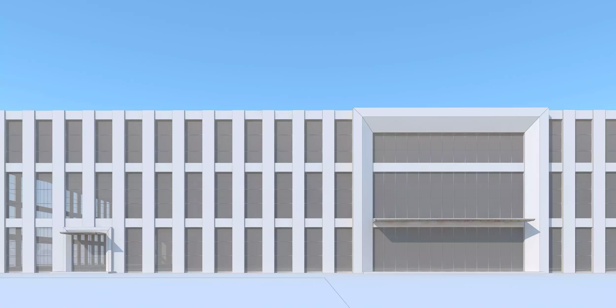 Industrial Building Factory 3D model_8