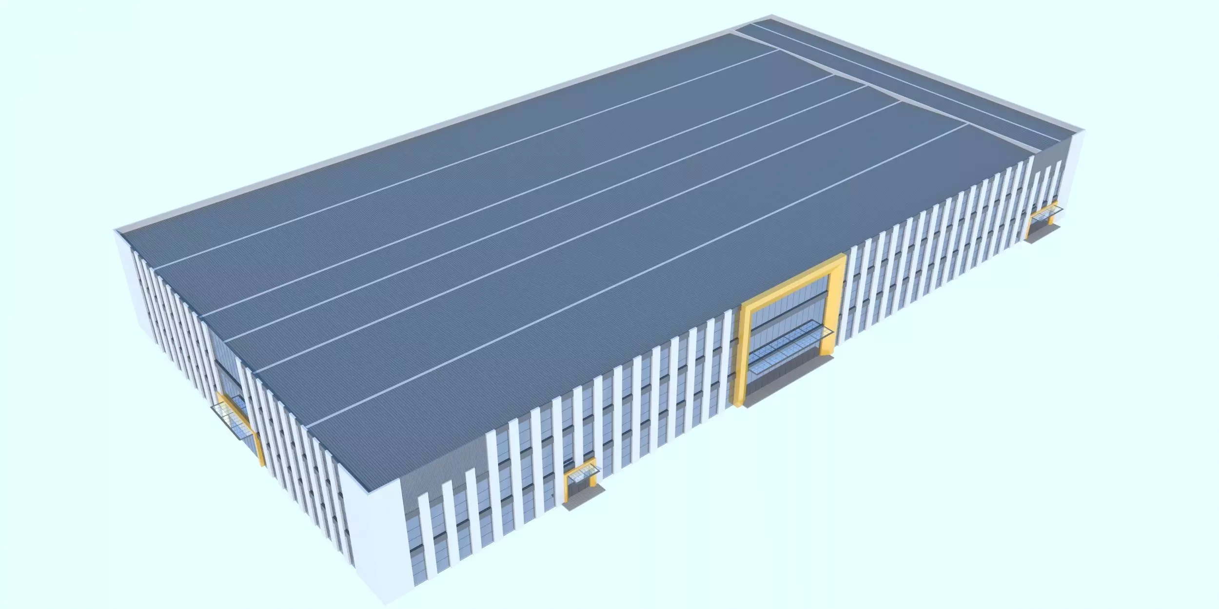 Industrial Building Factory 3D model_4