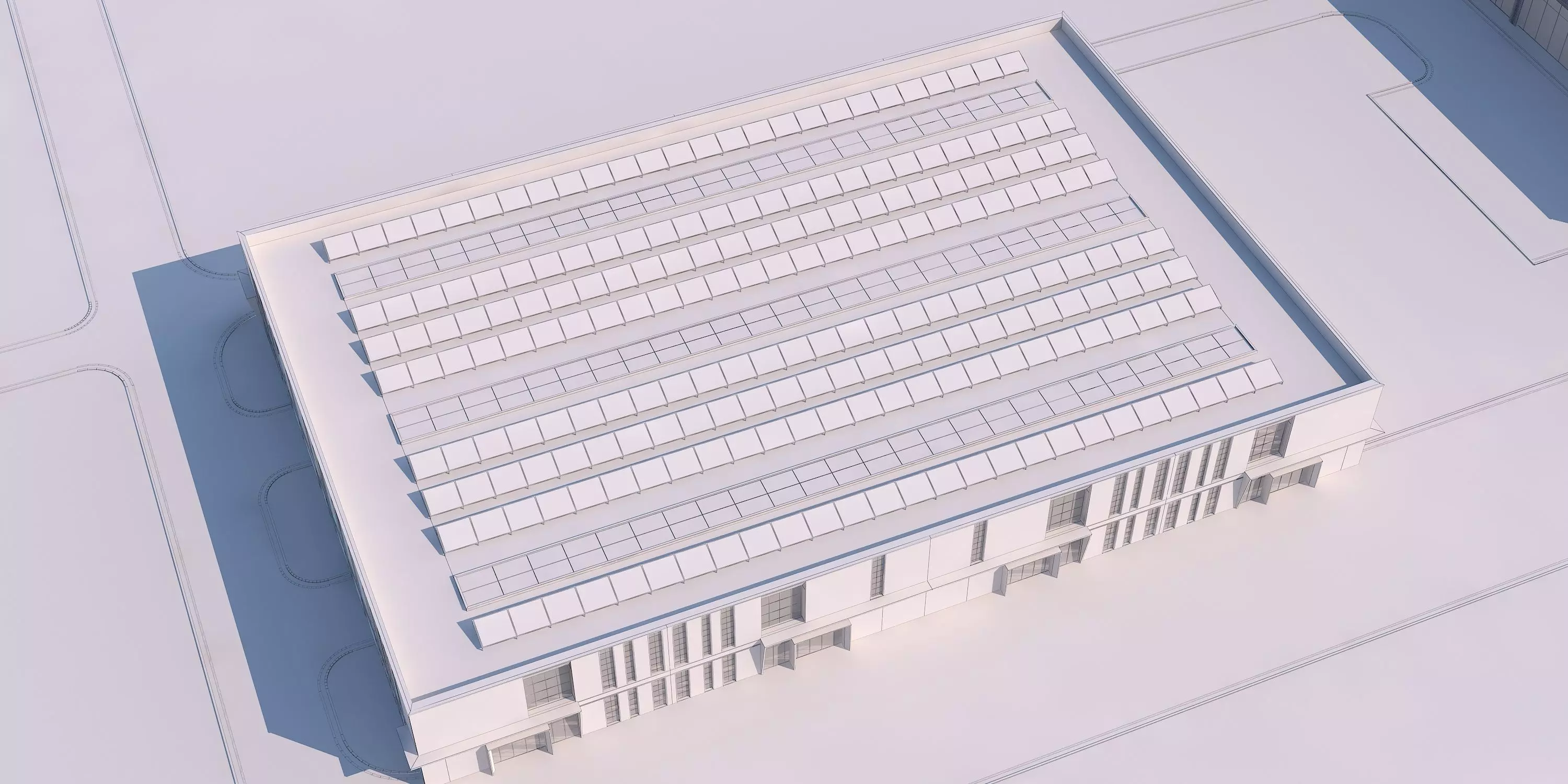 Industrial Building Factory 3D model_8