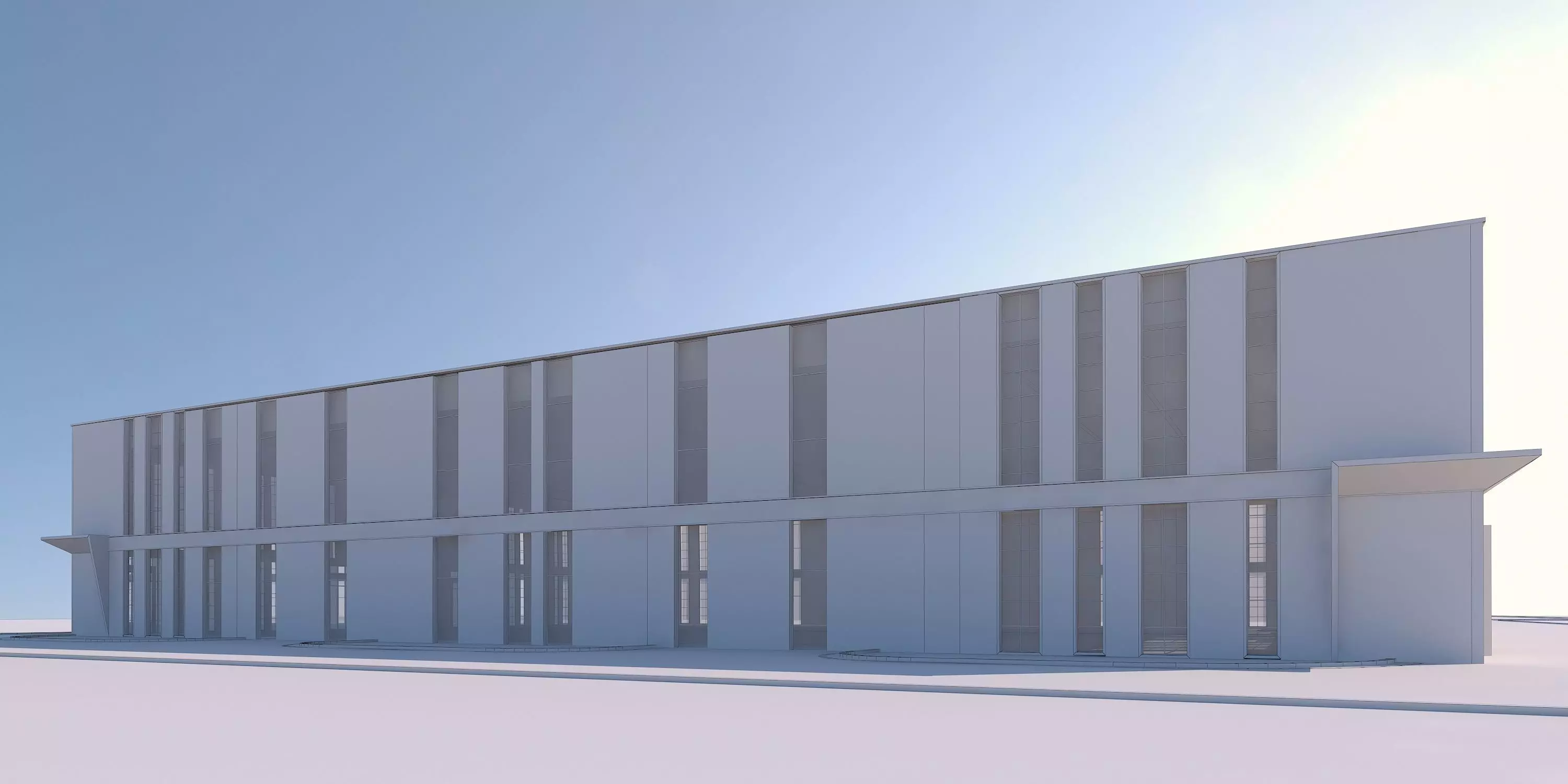 Industrial Building Factory 3D model_5
