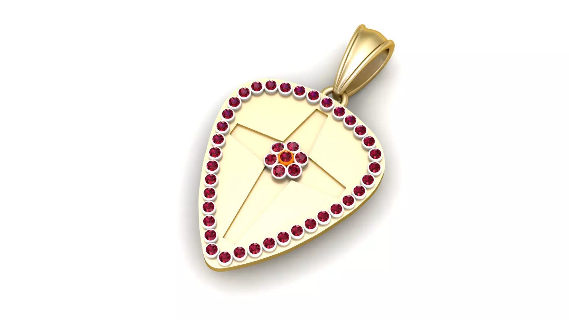 3D Gold Pendant 3D Printable Model 3D print model_1