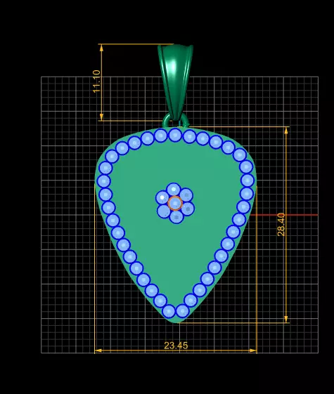 3D Gold Pendant 3D Printable Model 3D print model_2