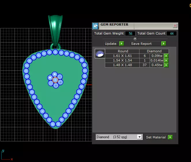 3D Gold Pendant 3D Printable Model 3D print model_4