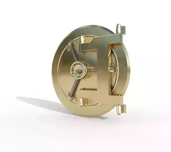 Golden Safe Low Poly PBR Texture