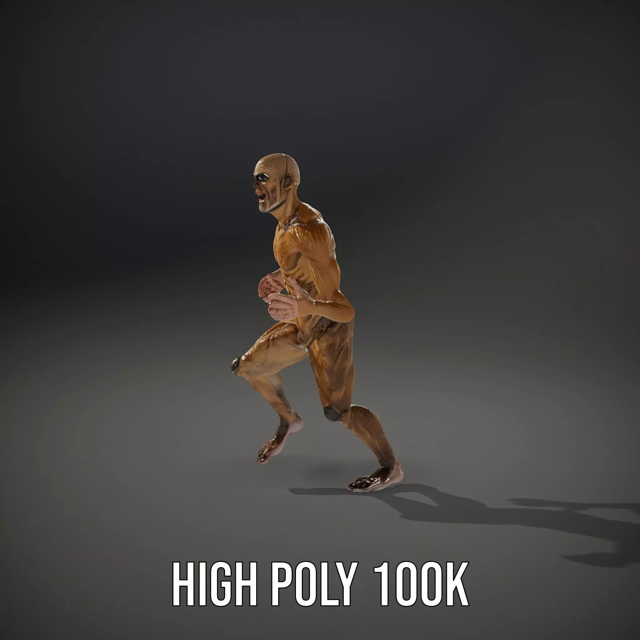 Muscular Human Character Model Pack with Detailed Texture Low-poly 3D model_33