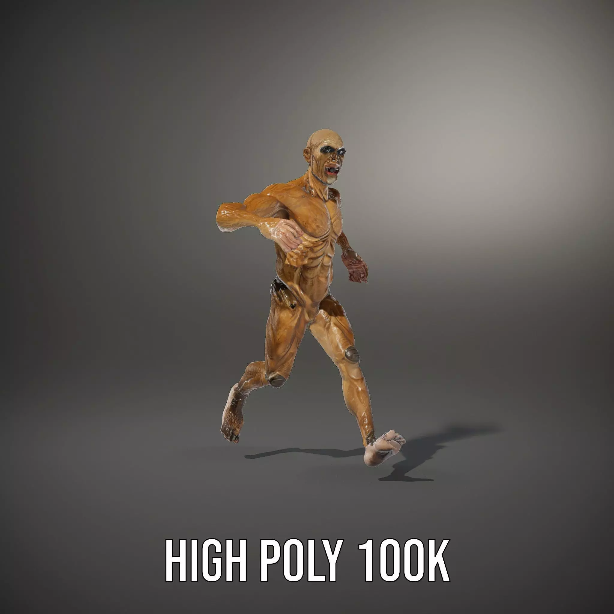 Muscular Human Character Model Pack with Detailed Texture Low-poly 3D model_34