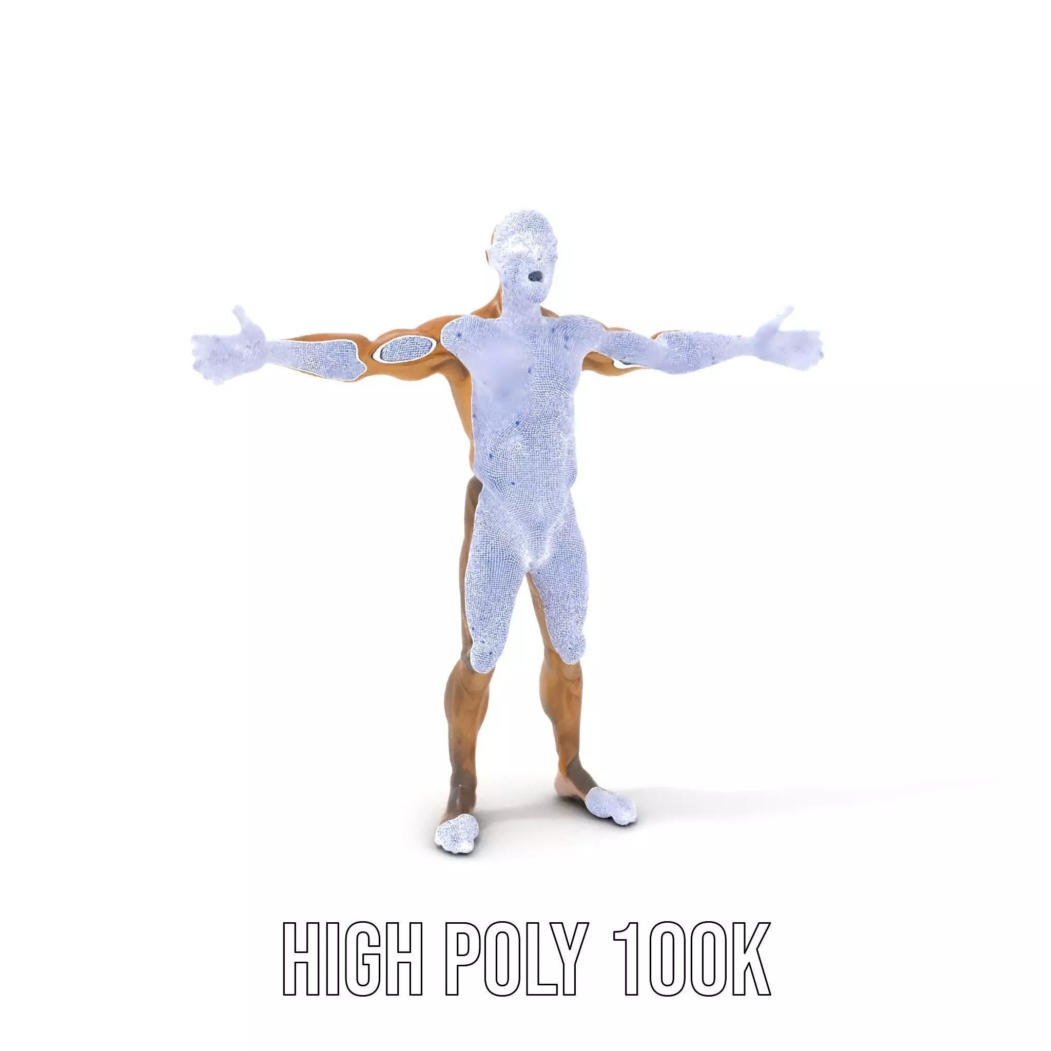 Muscular Human Character Model Pack with Detailed Texture Low-poly 3D model_4