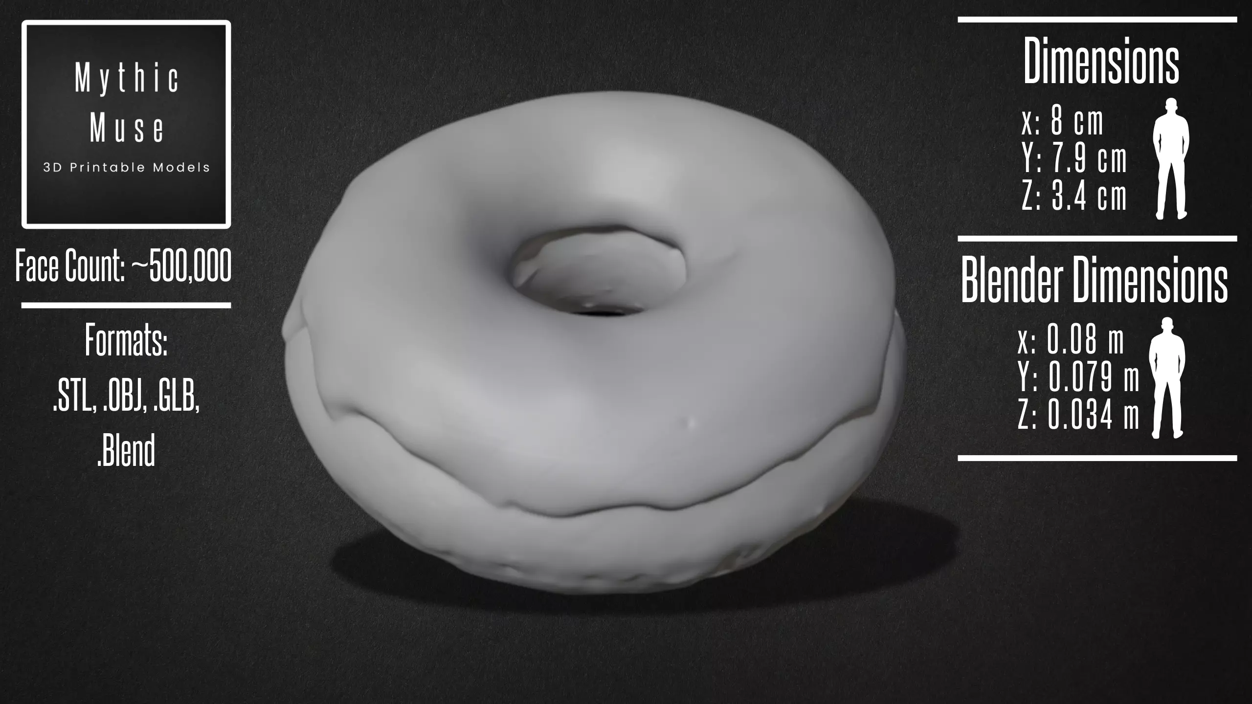 Donut with Pink Glaze Model 3D model_8