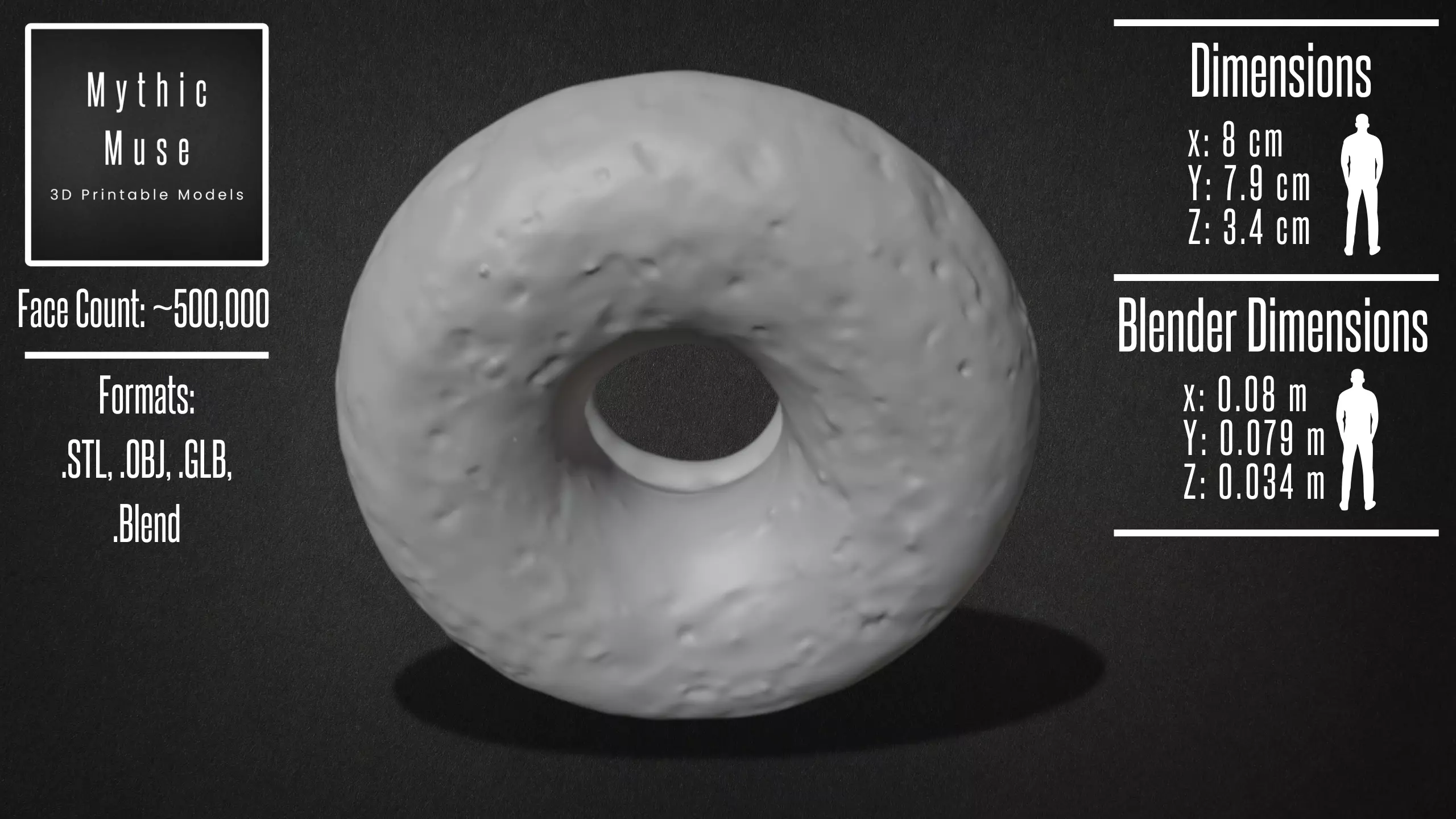 Donut with Pink Glaze Model 3D model_9