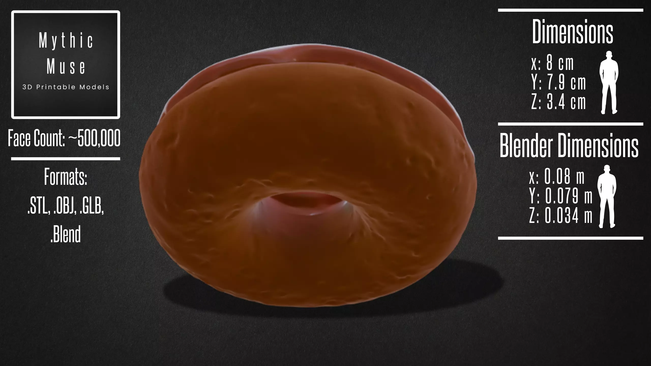 Donut with Pink Glaze Model 3D model_7