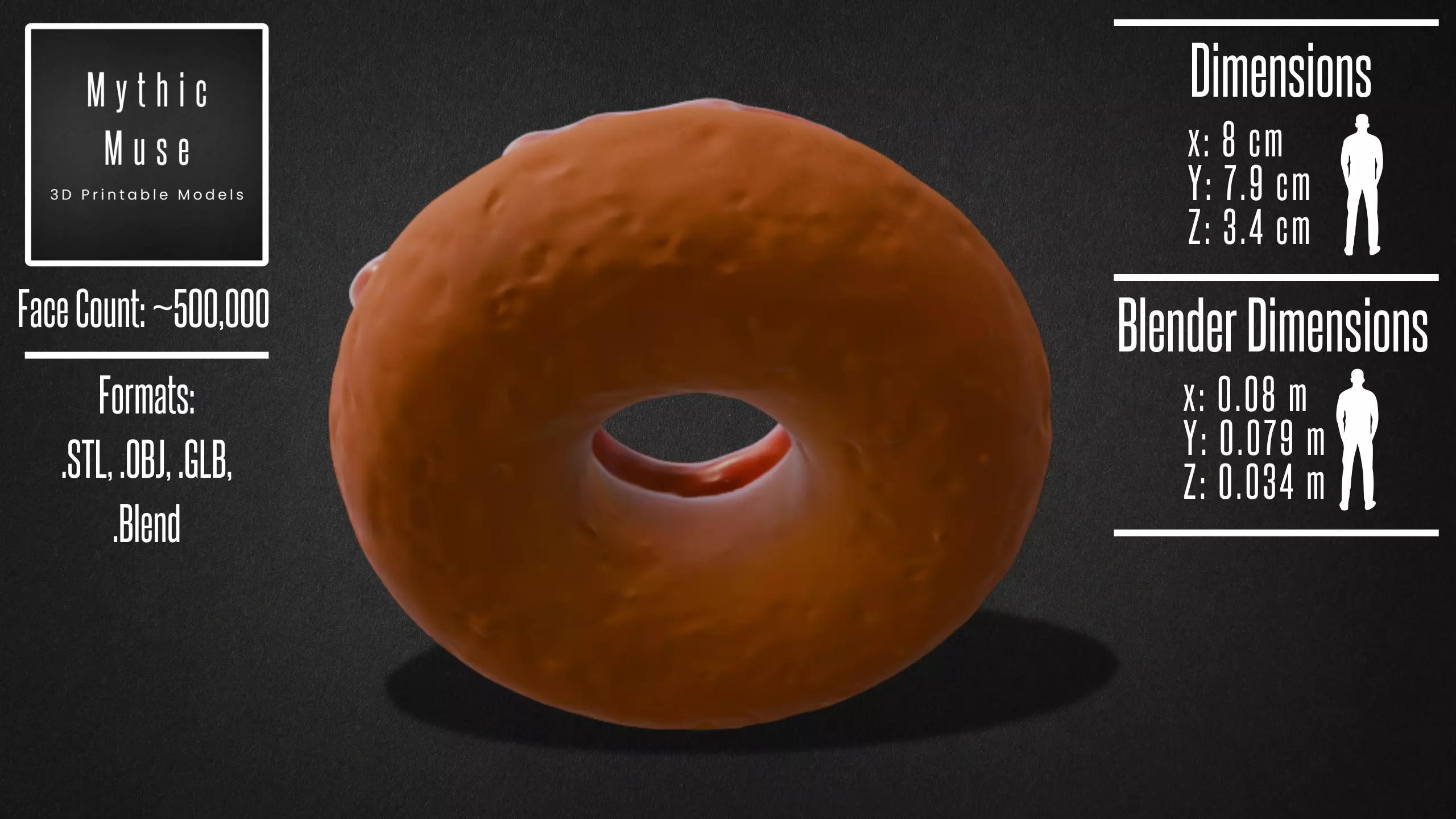 Donut with Pink Glaze Model 3D model_6