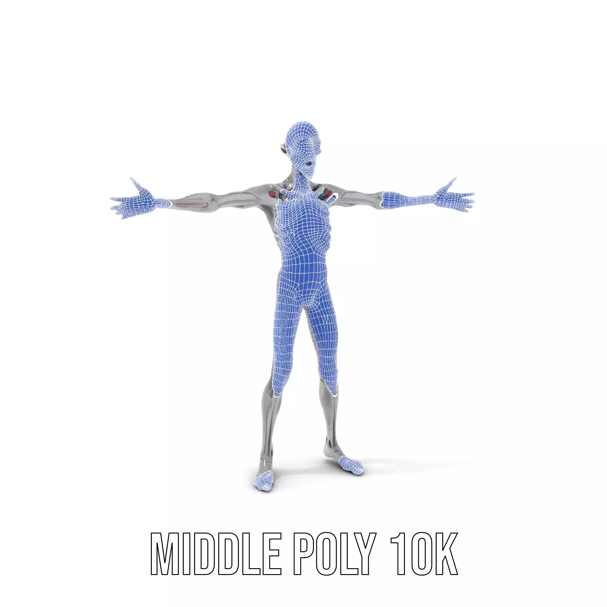 Alien Skeleton Model Pack with Luminous Eyes Low-poly 3D model_5