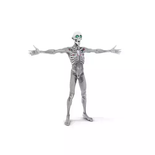 Alien Skeleton Model Pack with Luminous Eyes