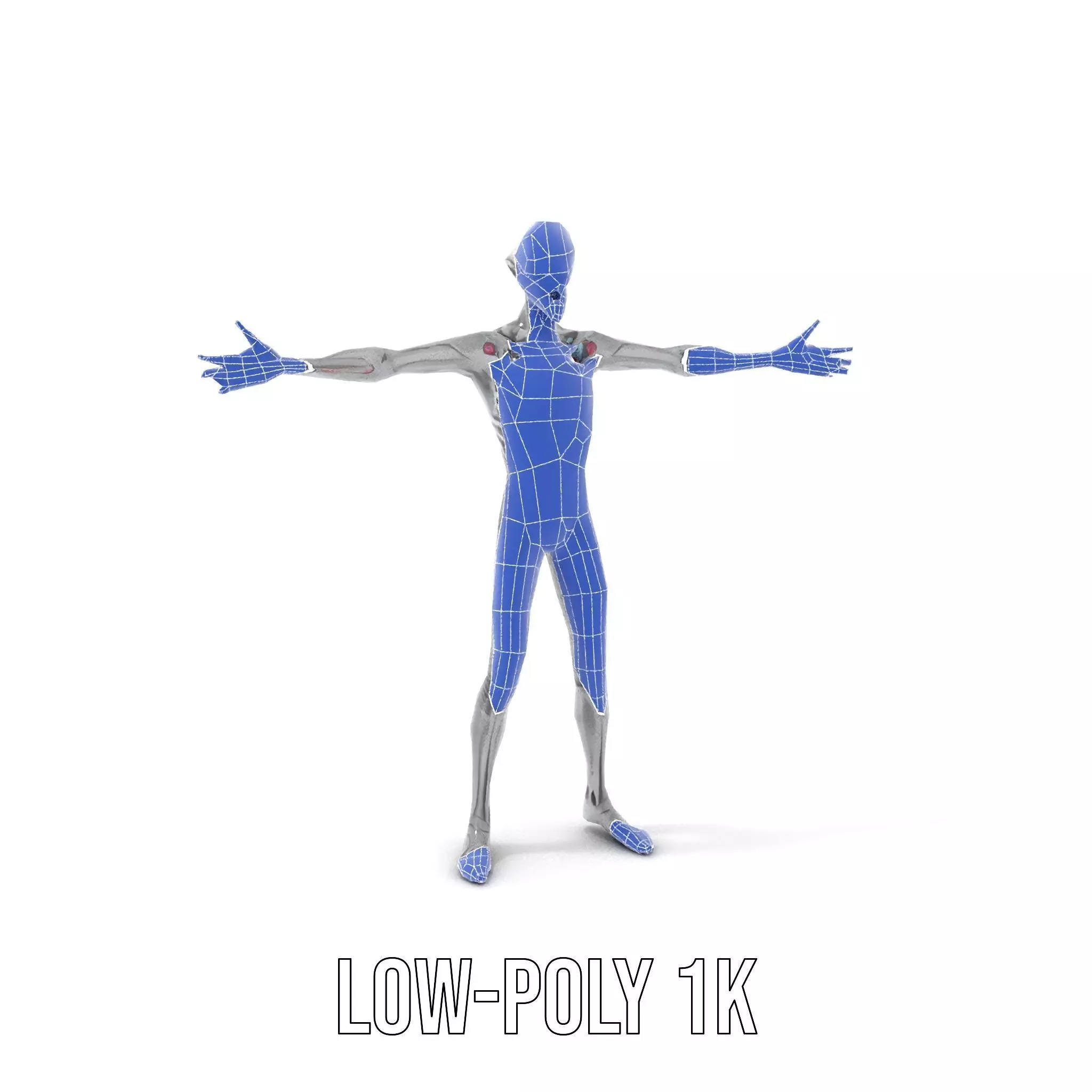 Alien Skeleton Model Pack with Luminous Eyes Low-poly 3D model_27