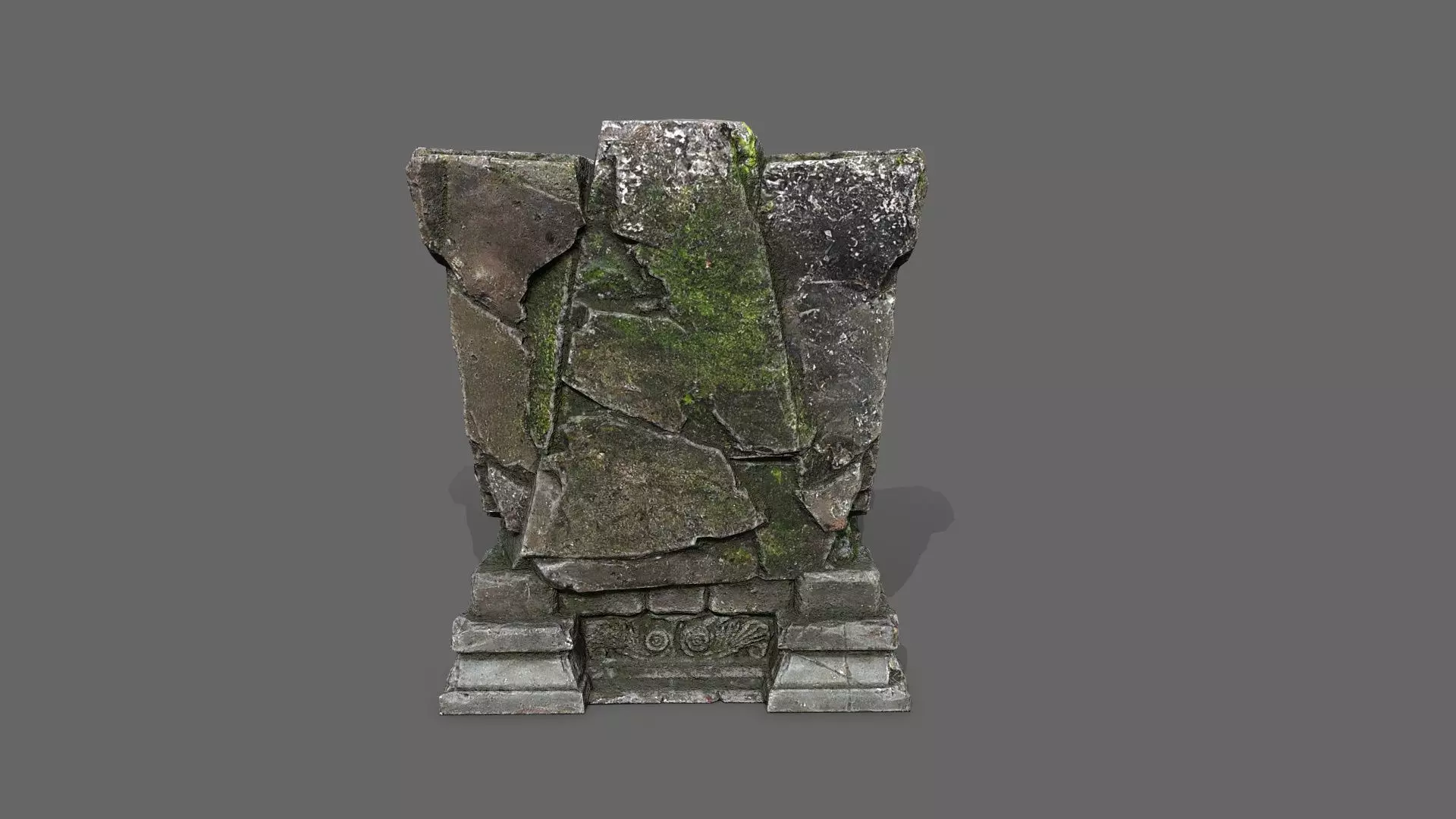 old throne Low-poly 3D model_5