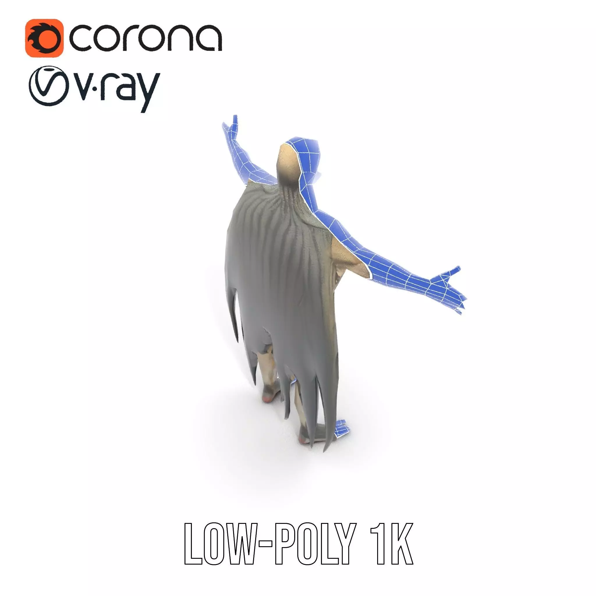 Vampire Creature Model Pack with Detailed Textures Low-poly 3D model_30