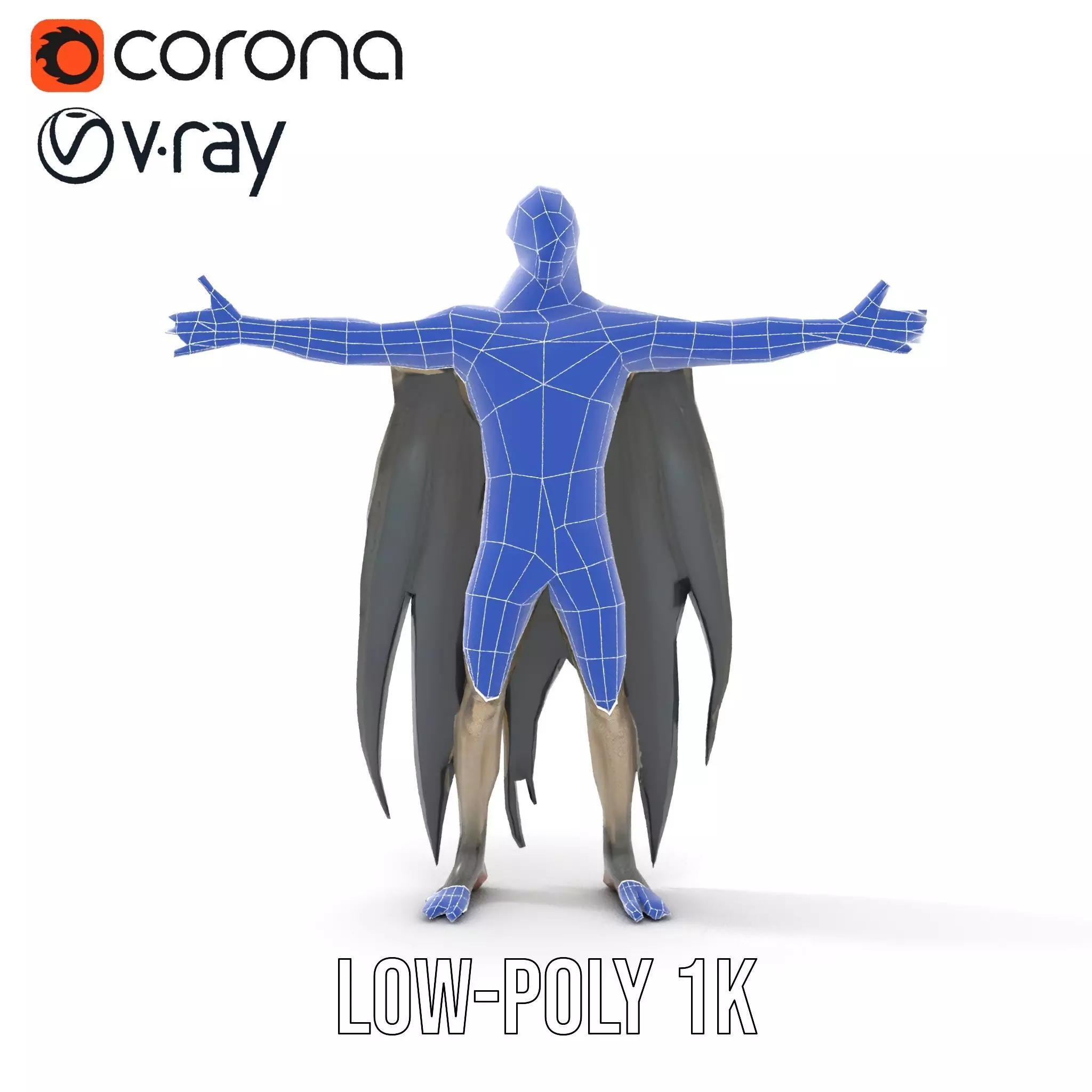 Vampire Creature Model Pack with Detailed Textures Low-poly 3D model_24